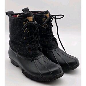 Tommy Hilfiger Women's Boots Size 5 Black Duck Boot Rubber Winter Waterproof